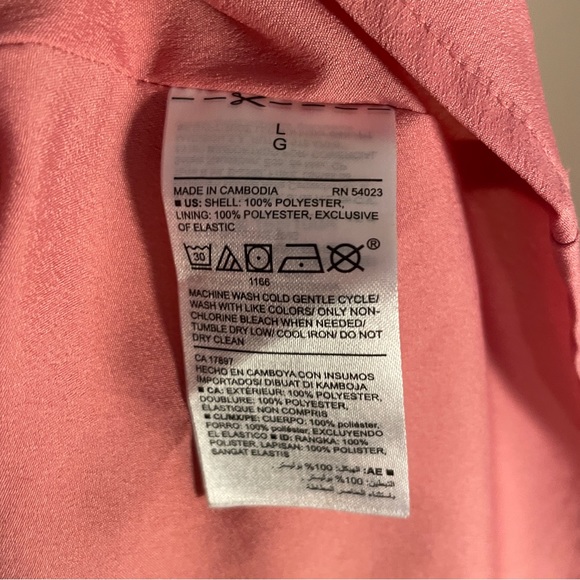 🔥 Old Navy | Mauve Waist-Defined Crinkle-Chiffon Ruffle-Sleeve Dress Large - Picture 9 of 9